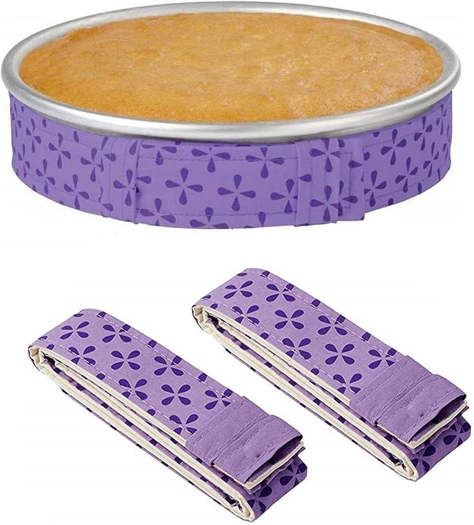 Mity rain 2pcs Cake Strips for Even Baking, Cake Pan Dampen Strips, Super Absorbent Thick Cotton to Keeps Cake More Level, Bake Even Strip Cake Baking Supplies