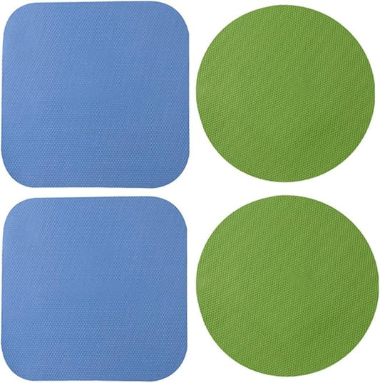 4 Pack Jar Opener, Silicone Bottle Opener Gripper Pads for Seniors with Arthritis, Green and Blue