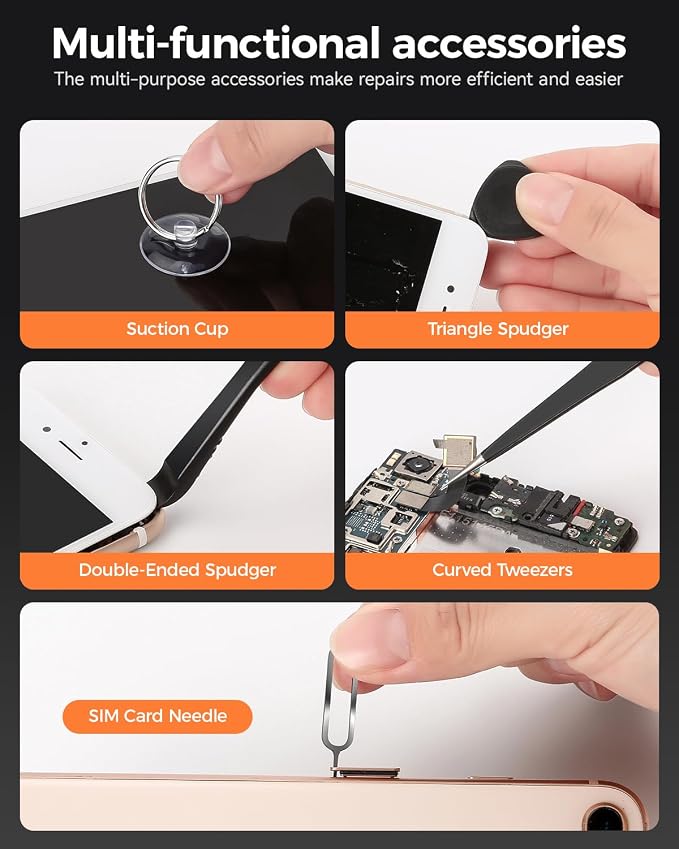 LIFEGOO Precision Screwdriver Set, 150 in 1 Magnetic Screwdriver Set with mini built-in box, Repair Tool Kit for Computer, Laptop, iPhone, Macbook, PC, PS5, Xbox Controller, Jewelers, Glasses Orange