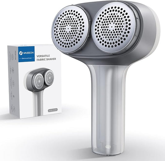 VASSON Fabric Shaver, Sweater Depiller & Pilling Remover | Dual-Head Design for 2X Faster Pilling Removal on Sweaters & Couches