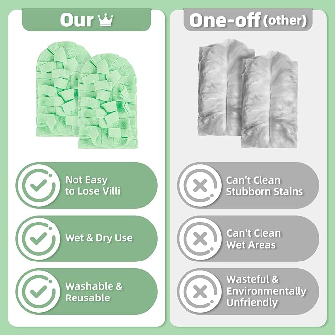 12 PCS Microfiber Reusable Duster Refills for Swiffer Duster | Washable Fleece Pads with 1 Handle, 360° Multi-surface Dusters, Heavy Duty Duster Refills, Wet & Dry Use, Morandi Colors