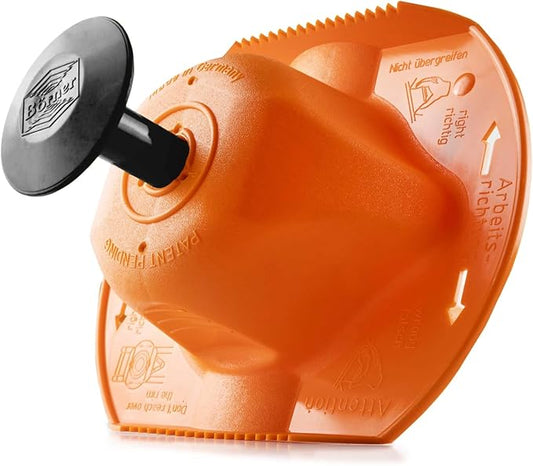 Borner by Reston Lloyd Food Safety Holder for Mandoline Slicers, Cutters & Graters, Protective Finger Guard for Safe Slicing & Grating, Made in Germany, Orange