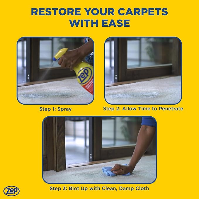 Zep High Traffic Carpet Cleaner - 1 Gallon - Penetrating Formula Removes Deep Stains. Make High-Traffic Areas Look New Again (Pack of 4)