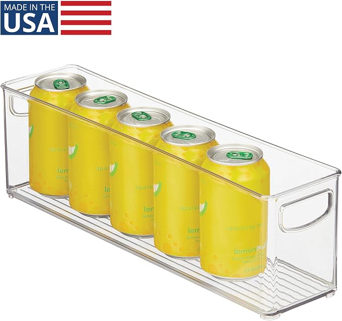iDesign Plastic Stackable Storage Bin, Clear | Perfect to Hold Breast Milk Bags
