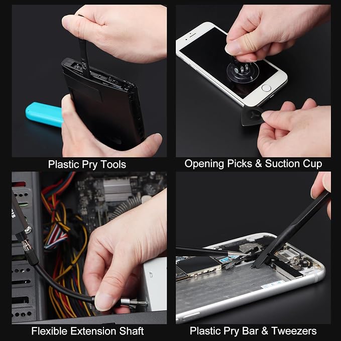 STREBITO Electric Screwdriver, 155 in 1 Precision Electric Screwdriver Set | Upgraded 5 Torque & Indicator, 140 S2 Magnetic Bits, 500mAh Battery, Electronics Tool Kit for RC, Computer, PC, Laptop, Phone