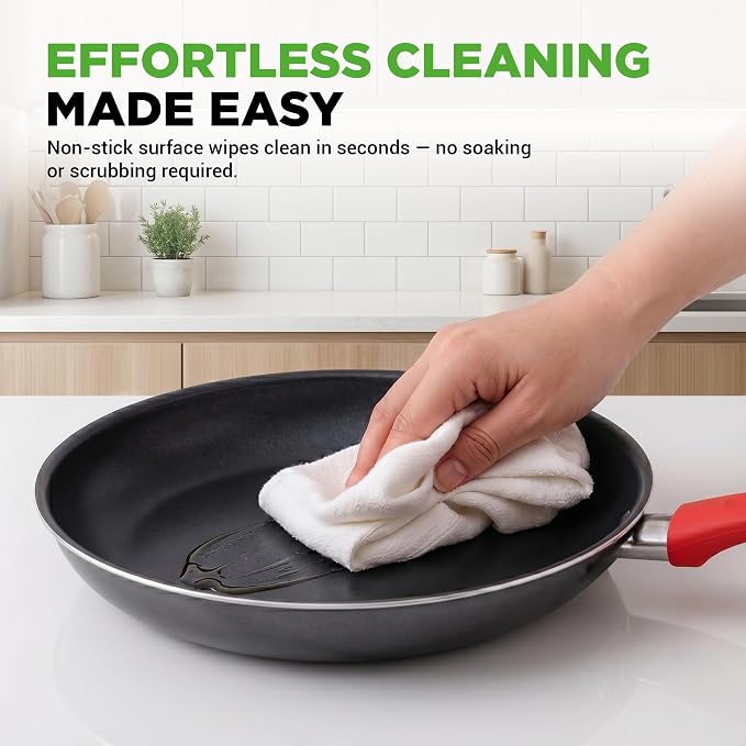 NutriChef 21-Piece Nonstick Cookware Set - PTFE/PFOA/PFOS Free Heat Resistant Lacquer Kitchen Ware Pots Pan w/ Cool-Touch Handles, Saucepan, Fry Pans, Lid, Bakeware, For Gas Electric Ceramic Cooktops