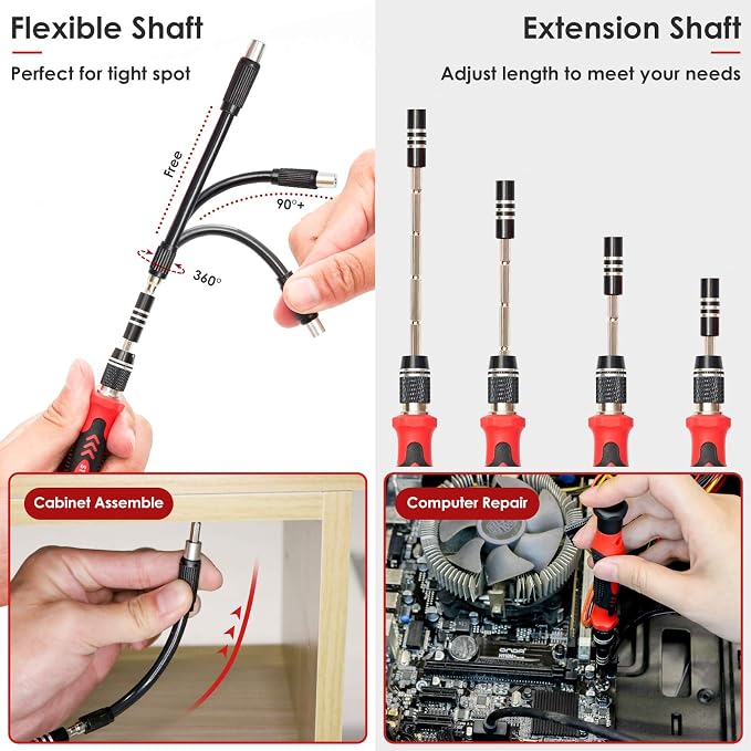 STREBITO Screwdriver Sets 142-Piece Electronics Precision Screwdriver | 120 Bits Magnetic Repair Tool Kit for iPhone, MacBook, Coumputer, Laptop, Tablet, PS4, Xbox, Nintendo, Eyeglasses, Jewelers