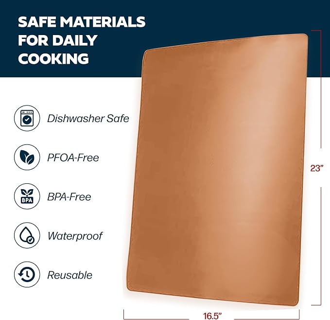 Cooks Innovations Non-Stick Oven Protector Mat - 2 Pack Heavy Duty Nonstick Oven Rack Liners to Protect Convection, Electric, Gas, & Microwave Ovens - BPA & PFOA Free Heat Resistant Baking Mat