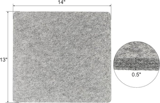 PATIKIL Wool Pressing Mat, 14" x 13" Wool Ironing Pad Blanket 0.5" Thickened Heat Resistant Quilting Ironing Pad for Quilters Sewing Craft, Grey