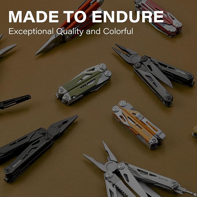 21-in-1 Multi Tool Pliers with Safety Locking and Spring-Action Scissors | Heavy-duty Stainless Steel Kit with Nylon Sheath for Work, Home, Garden, DIY & Auto, Olive Green