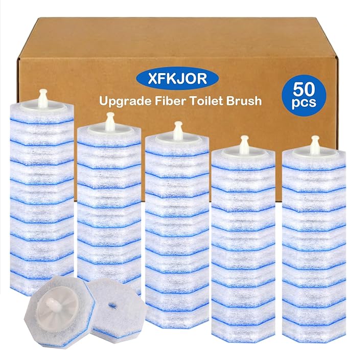 50 Count Toilet Bowl Wand Refills for Clorox - Upgrade 3-Layer Thickened Toilet Bowl Brush Compatible with Clorox Toilet Brush, Toilet Bowl Cleaners with 5X Cleaning Power, No Falling Apart