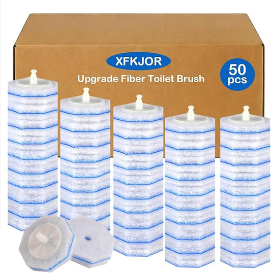 50 Count Toilet Bowl Wand Refills for Clorox - Upgrade 3-Layer Thickened Toilet Bowl Brush Compatible with Clorox Toilet Brush, Toilet Bowl Cleaners with 5X Cleaning Power, No Falling Apart