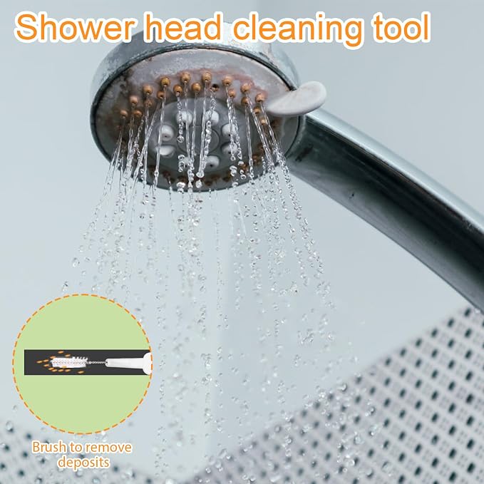 70pcs Shower Head Cleaner Tools, Multi-Size Cleaning Brushes & Picks for Anti-Clogging 2 Styles Unclogging Tiny Nozzle Openings & Small Gap Cleaner for Bathroom Showerhead Maintenance