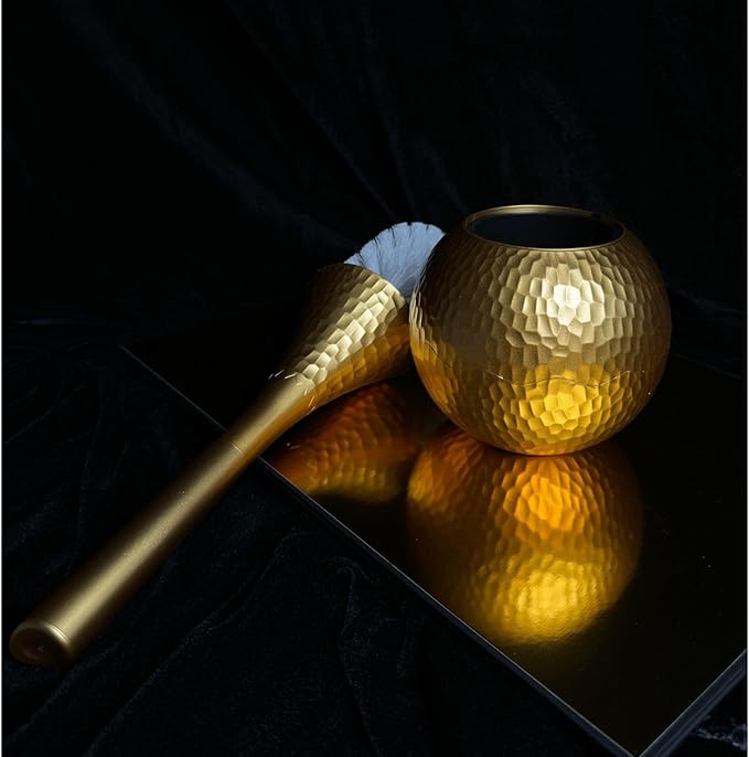 Elegant Toilet Brush Set – Stylish Hammered Design, Durable Handle, Anti-Splash Base, Modern Bathroom Accessories, Easy to Clean & Maintain (Sliver)