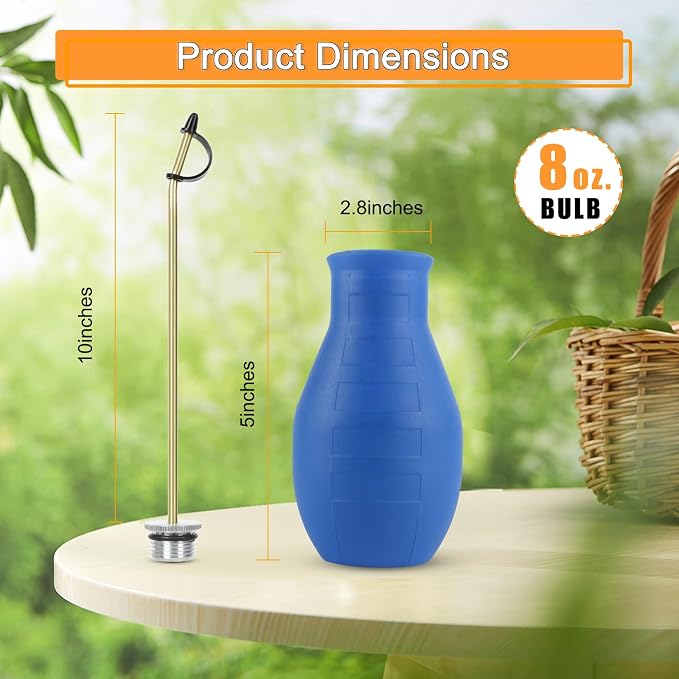 Diatomaceous Earth Duster, Powder Sprayer, (2pack) Garden Duster Applicator Dispenser with Long Plastic Tube for Organic Gardening Agricultural Supplies for Diatomaceous Earth Powder（Blue）