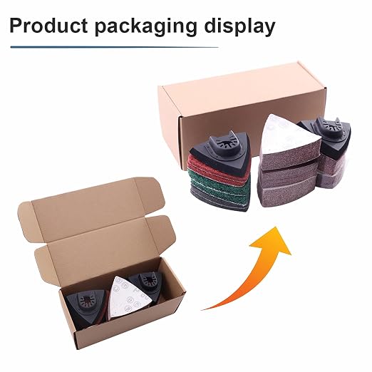133 Pcs Oscillating Tool Sanding Pads Kit | 125 Sandpaper,2 Triangular Sanding Pads and 6 Triangular Scrubbing Pads for Wood Metal Plaster Surface Polishing Deburring