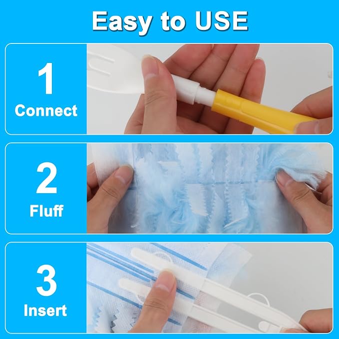Duster Refill for Cleaning with 2 Handles, Heavy Duty Disposable Duster Kit | 80pack, Unscented Replacement Head Dust Removal Brush, for Electronics, Furniture, Blinds, Ceiling Fans, Walls