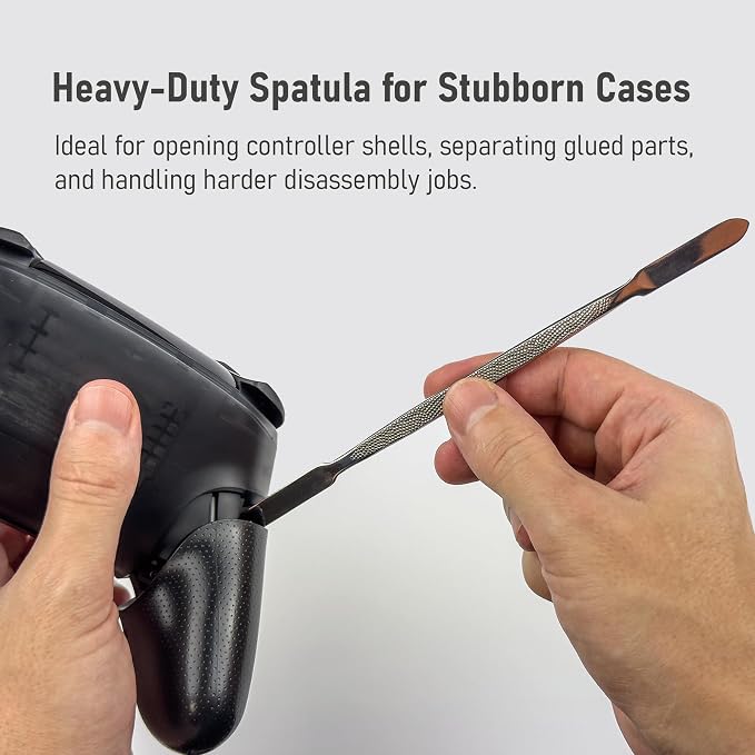 4-in-1 Heavy-Duty Metal Spudger Set, Electronics Opening Kit with Anti-Static ESD Metal Spudger, Ultra-Thin Pry Tool & Dual-Sided Spatula for Laptop, Tablet, Phone, Game Console, iMac Repair