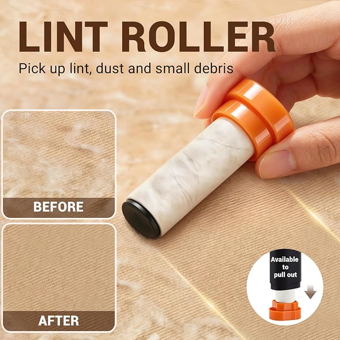 Fabric Shaver, 3 in 1 Lint Remover with Hair Remover Brush & Lint Rollers, Digital Led Display, 3 Speeds with Replaceable Blades, Remove Pilling for Clothes, Furniture, Sweater, Couch, Blanket, Pet