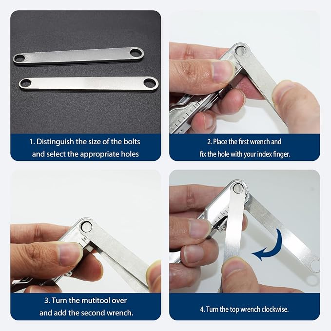 Handy 7Pack Mutitool Wrench Kit for L-eatherman Multi-Tools,Ideal for muti-tool maintenance Knurled Nut Wrenches Wide Compatibility with wave Rebar, Bond, PST, Charge+,Surge（NOT SUIT MICRA）