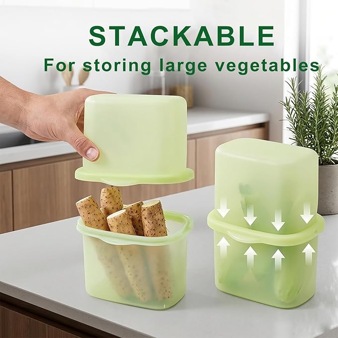 Silicone Storage, Everbag Silicone Food Storage Bags, Spliceable, wide opening, Reusable Silicone Storage Bags, High-Temperature Resistant, Leak-Proof, Microwave and Dishwasher Safe(green)