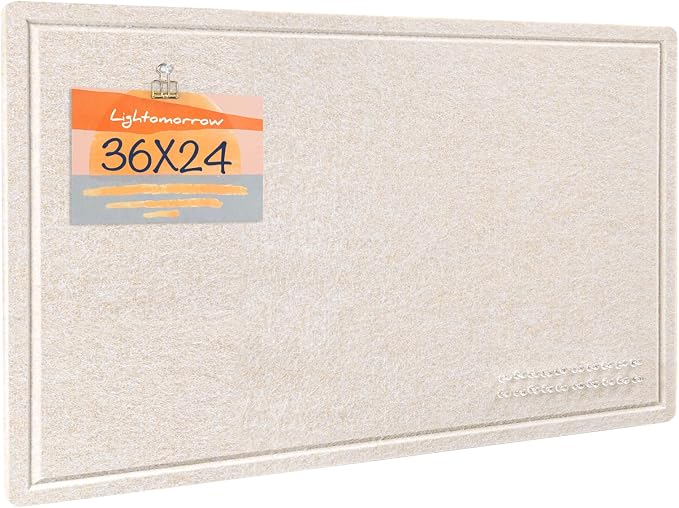 Felt Bulletin Board 36x24 inches, Decorative Pin Board for Home & Office | Cork Board Alternative for Wall with Push Pins, Display Mood Board for Photos, Notes & Reminders