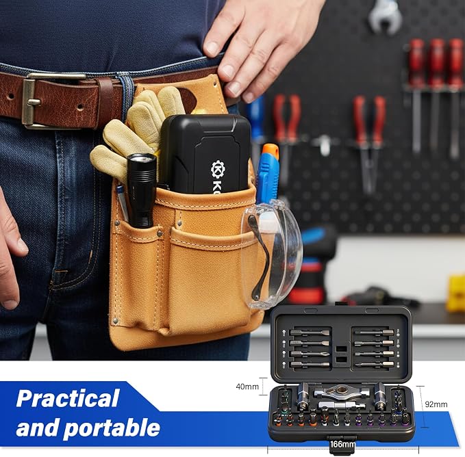 42 in 1 Magnetic Screwdriver Set, Multi Bit Magnetic Screwdriver Kit with Detachable Ratchet Handle