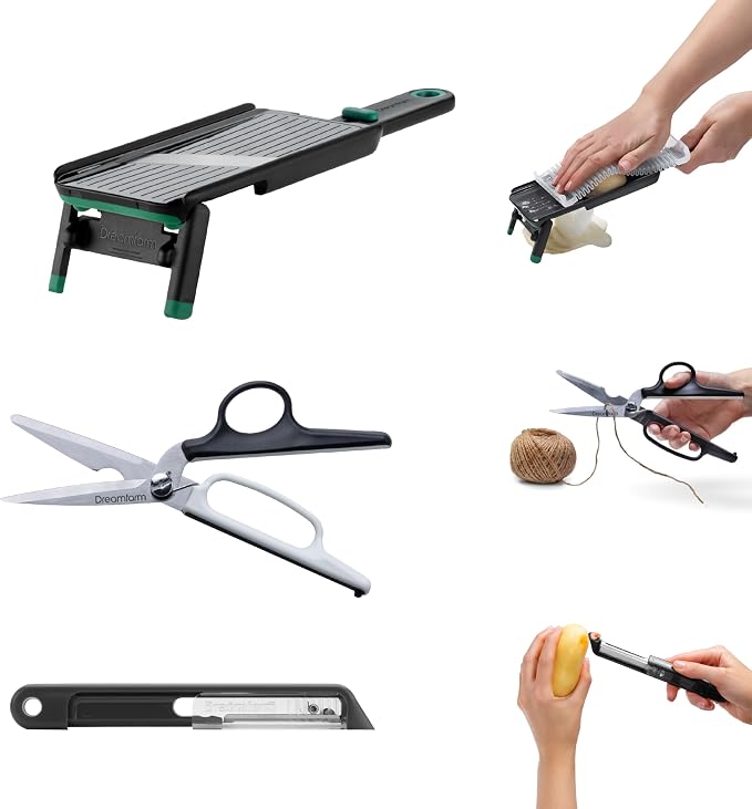Dreamfarm Kitchen Cutting/Slicing Set - BlackRed, Set of 3