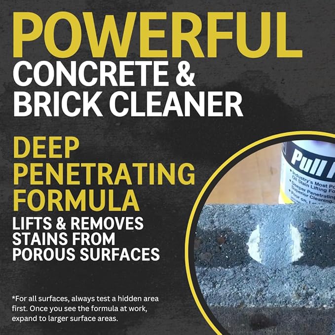CHOMP! Concrete Oil Stain Remover: Pull It Out Removes and Cleans Oils, Greases from Garage Floors & Driveways 32 Fl Oz