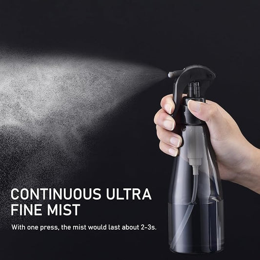 Continuous Spray Bottle for Hair 10oz, Ultra Fine Water Spray Bottles for Cleaning, Plant, Pets (Plastic, 300ml)