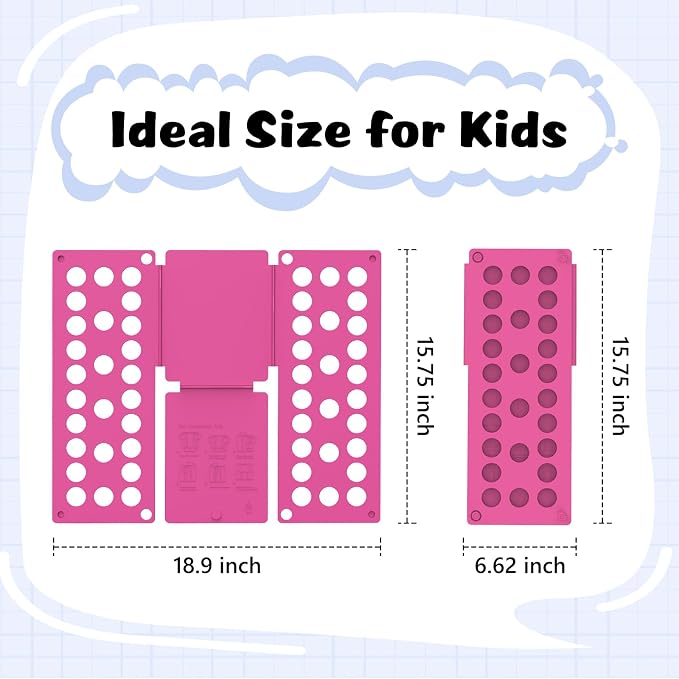 Shirt Folding Board Kids Clothes Folder Laundry Folding Tool | Space-Saving Design, Durable Material, Easy Storage Organizer