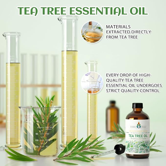 EVOKE OCCU Tea Tree Oil for Skin, Face, Toenail, Hair | Add to Body Wash, Soap, Foot Soak - 118mL / 4 fl.oz