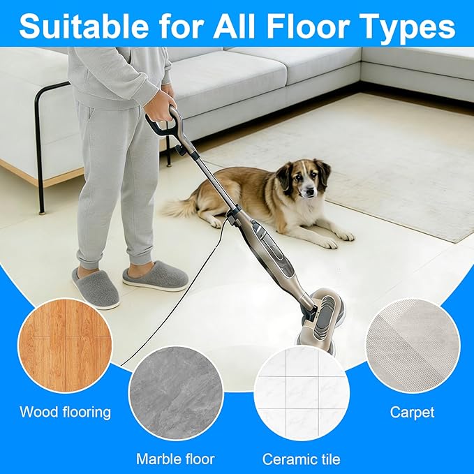 2 Pack Upgraded Mop Pad Replacement Brush Compatible with Bissell Spinwave Steam Mop 20393、20399、23159、23157、3897A、 2124、3712 Professional Cleaning and Polishing for Deep Cleaning Hard Floors (Blue)