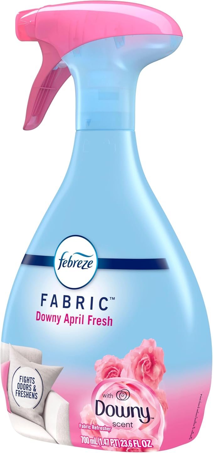 Febreze Fabric Spray Air Freshener, Odor-Fighting Fabric Refresher, Sneaker Balls Alternative, Couch Cleaner, Linen Spray, Multi-Use, Downy April Fresh Scent, 23.6 fl oz (Pack of 2)