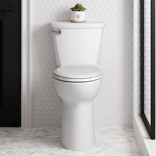 American Standard 215TA104.020 Cadet PRO Two-Piece Toilet, Seat not Included, Extra Tall Height, Left-Hand Trip Lever, 12-Inch Rough, Elongated Front, White, 1.28 GPF (Pack of 2)