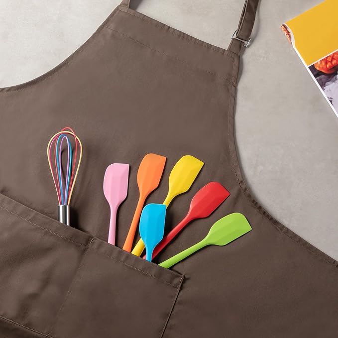 Baderke 24 Pcs Small Silicone Spatula and Whisks Set Bulk for Cooking Mini Whisk Spatula Non Stick Flexible Kitchen Baking Mixing Tool Cookware for Cooking Party Favor Gift Supplies (8 Inch)