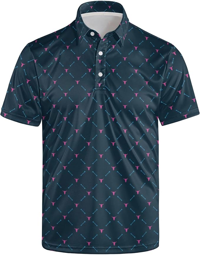 Polo Shirts for Men Moisture Wicking Mens Polo Shirts Patriotic Shirts for Men