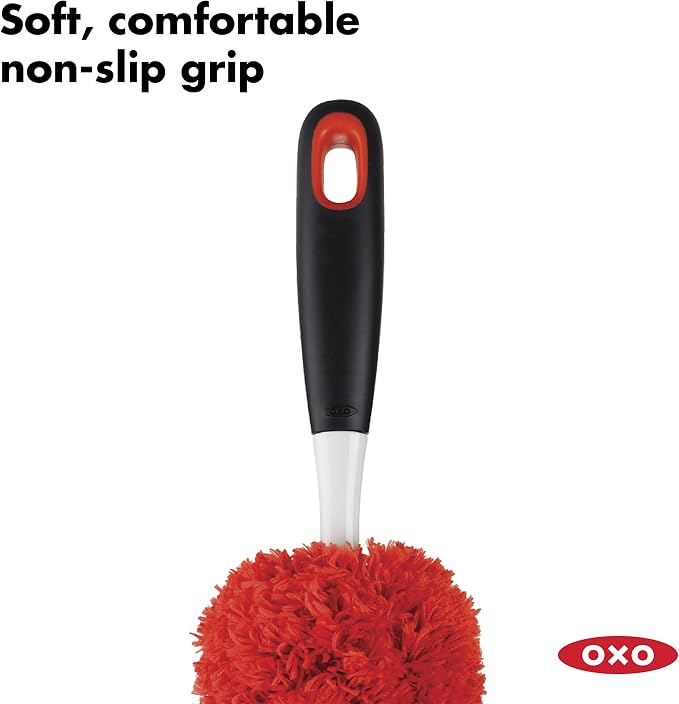 OXO Good Grips Under Appliance Microfiber Duster 4%22 x 1/2%22 x 33-1/2%22 h & Good Grips Microfiber Hand Duster