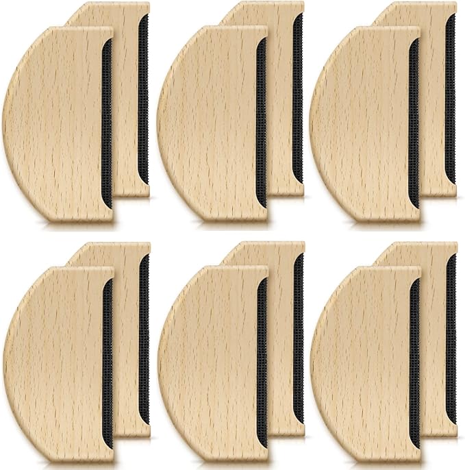 Boao 12 Pcs Wool Combs to Remove Pilling Sweater Defuzzer Multi-Fabric Shaver and Comb Wool Pilling Remover Pills for De-Pilling Clothing Garments Knits Scarves Coats Pants Care