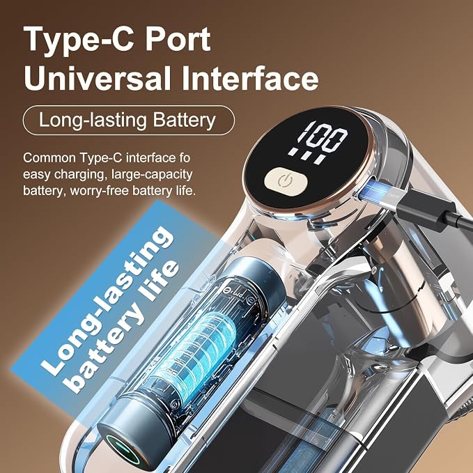 Fabric Shaver，Three-Speed Adjustable Lint Remover with LED Digital Display,Type-C Fast Charge Port, Suitable for Clothing, Furniture, Sofas and Blankets