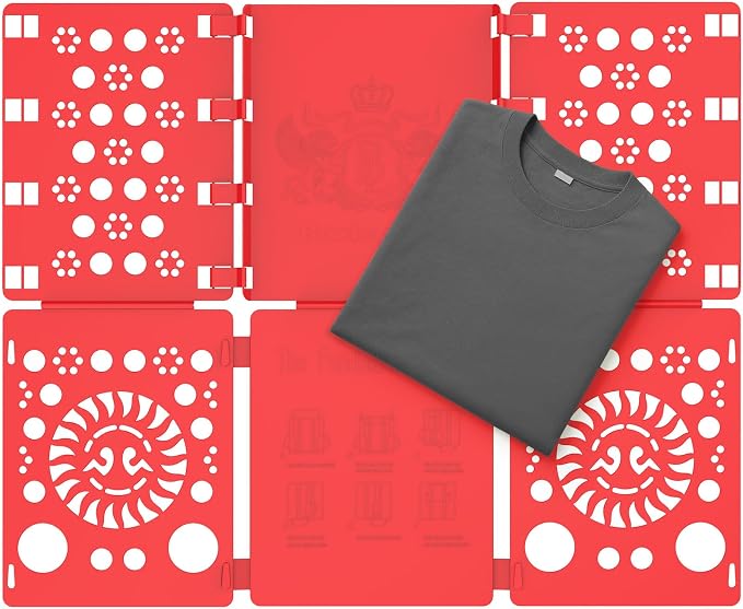 BoxLegend V3 Shirt Folder Board Tshirt Clothes Folding Board, Red | Shirt Folding Board,Durable,Laundry Sorter and Liner,Flip and Fold