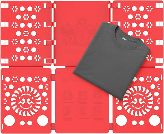 BoxLegend V3 Shirt Folder Board Tshirt Clothes Folding Board, Red | Shirt Folding Board,Durable,Laundry Sorter and Liner,Flip and Fold