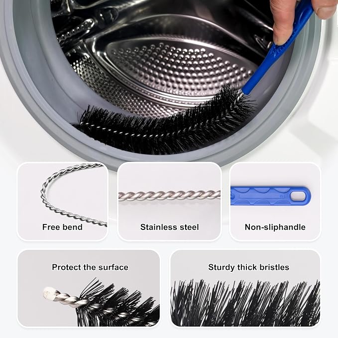 Drain Brush, Refrigerator Coil Cleaning Brush, Appliance & Sink Drain Brush