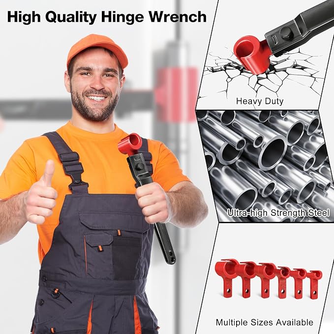 Vdsfand 6 IN 1 Door Hinge Adjustment Tool Kit Door Gap Adjustment Tool for Precise Hinge Gap Adjustment Upgraded Door Hinge Tool for Installation and Repair of Residential and Commercial