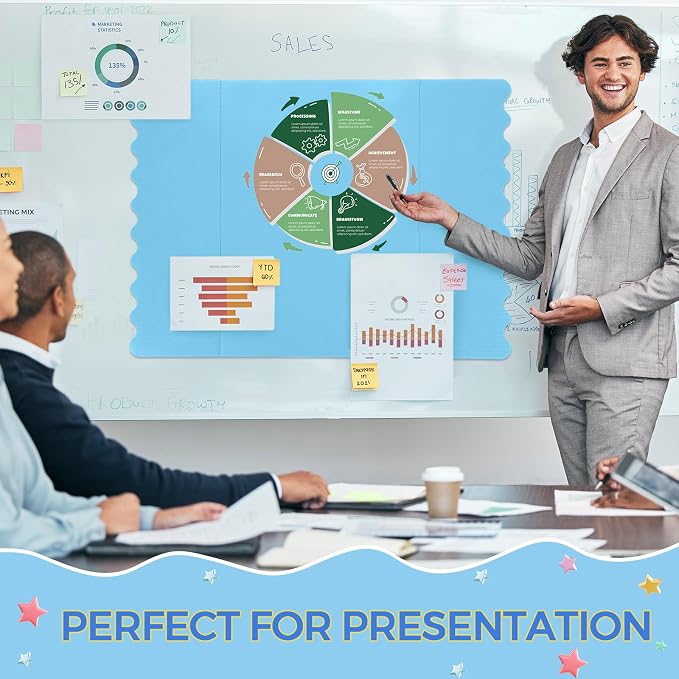 Mooliwe 4 Pack 24 X 16 Trifold Poster Board Tri Fold Poster Boards Foldable Corrugated Business Presentation Display Paper Boards for Science Fair Events, School Projects, Exhibitions