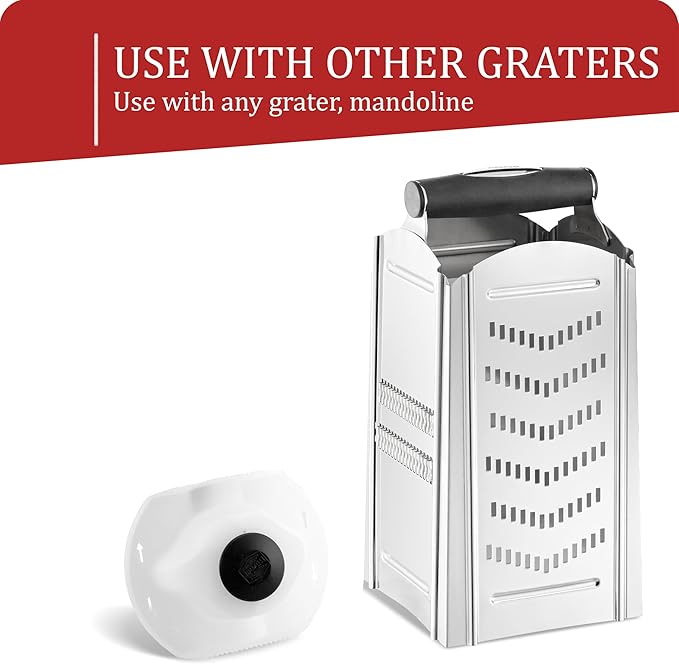 Borner by Reston Lloyd Food Safety Holder for Mandoline Slicers, Cutters & Graters, Protective Finger Guard for Safe Slicing & Grating, Made in Germany, Orange