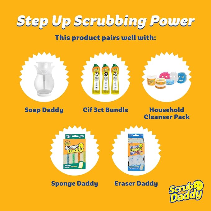 Scrub Daddy 4 Scrub Daddy Sponges & 4 Scrub Mommy Kitchen Sponges - Scratch-Free for Dishes & Multipurpose Cleaning - BPA Free & Made with Polymer Foam - Stain & Odor Resistant (16 Pack)
