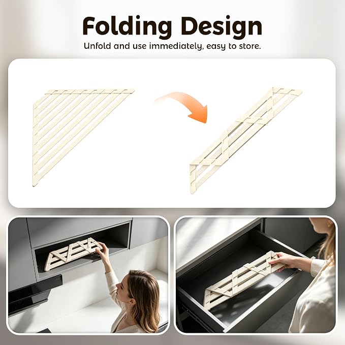 Sink Corner Drying Rack - Foldable Triangular Sink Sponge Holder, Dish Drying Rack Over the Sink, Kitchen Sink Accessories (White, 19.69" x 12.2")