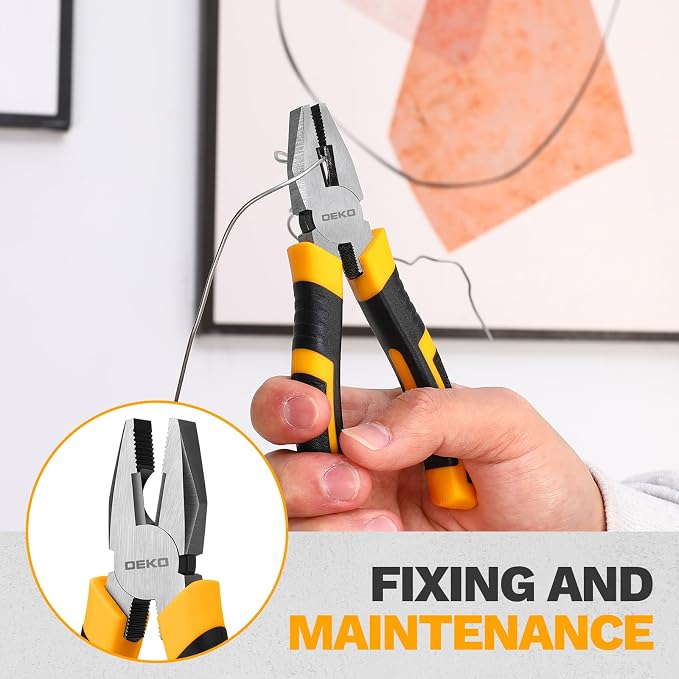 DEKOPRO 94 Piece Tool Set Household DIY Tool Kit for Men with Storage Toolbox, Small Basic Hand Tool Box Set for Home Repair, DIY, Apartment, Office, Orange