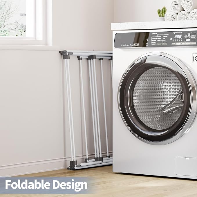 Clothes Drying Rack Foldable, Laundry Drying Rack 3 Tier, Foldable Metal Clothing Dryer for Cloth Towel Shirt, Collapsible Clothe Horse Compact Storage, Clothes Airer Indoor Outdoor, White